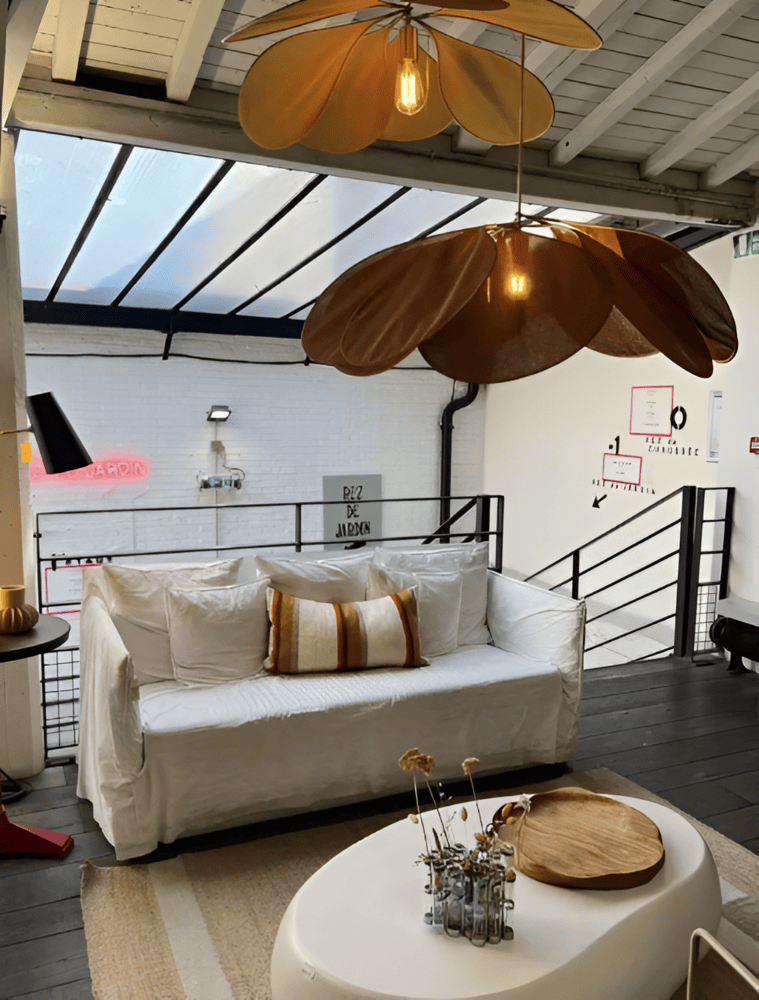 Vintage Flower Fabric Pendant Light