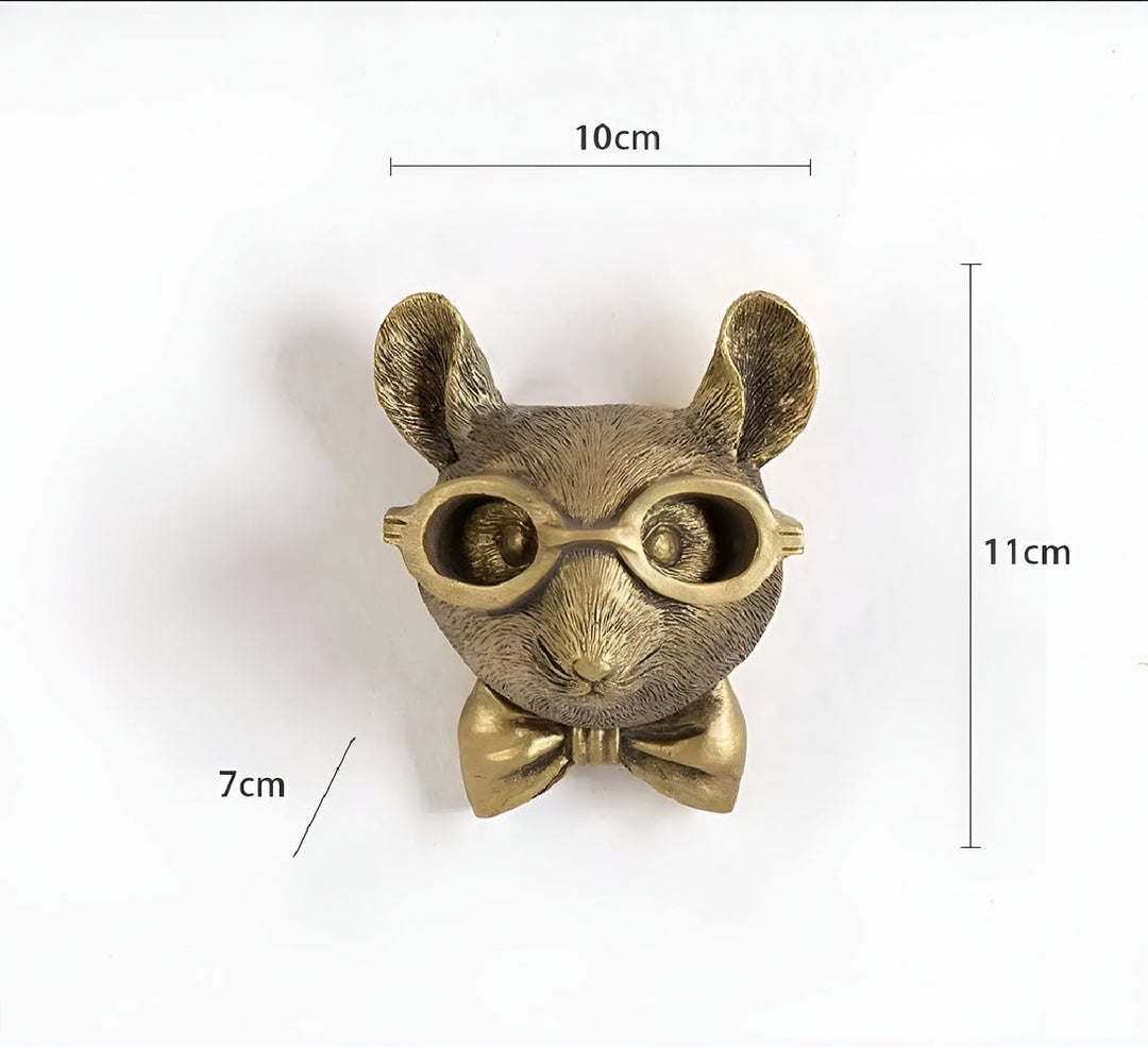 Golden Head | Multifunctional Wall Hook with Decorative Animal Head for Wall Storage