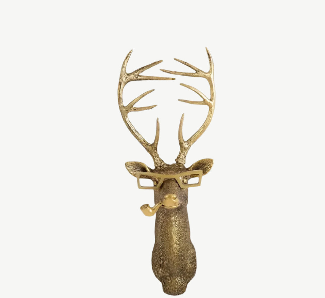 Golden Head | Multifunctional Wall Hook with Decorative Animal Head for Wall Storage