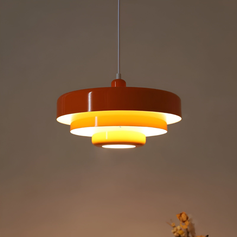 Orange Retro Ceiling Lamp