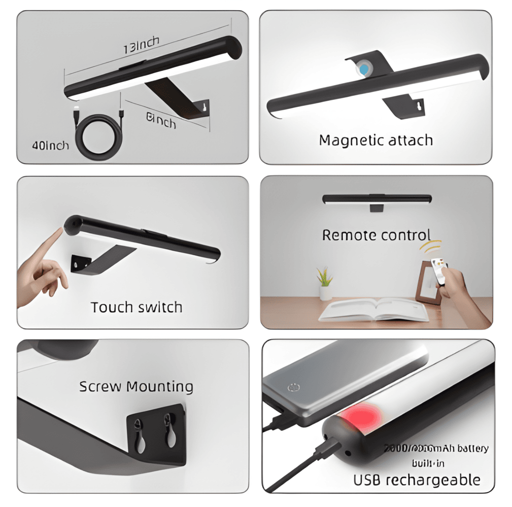 Magnetic LED Wall Lamp | 120° Rotatable Cordless Sconce