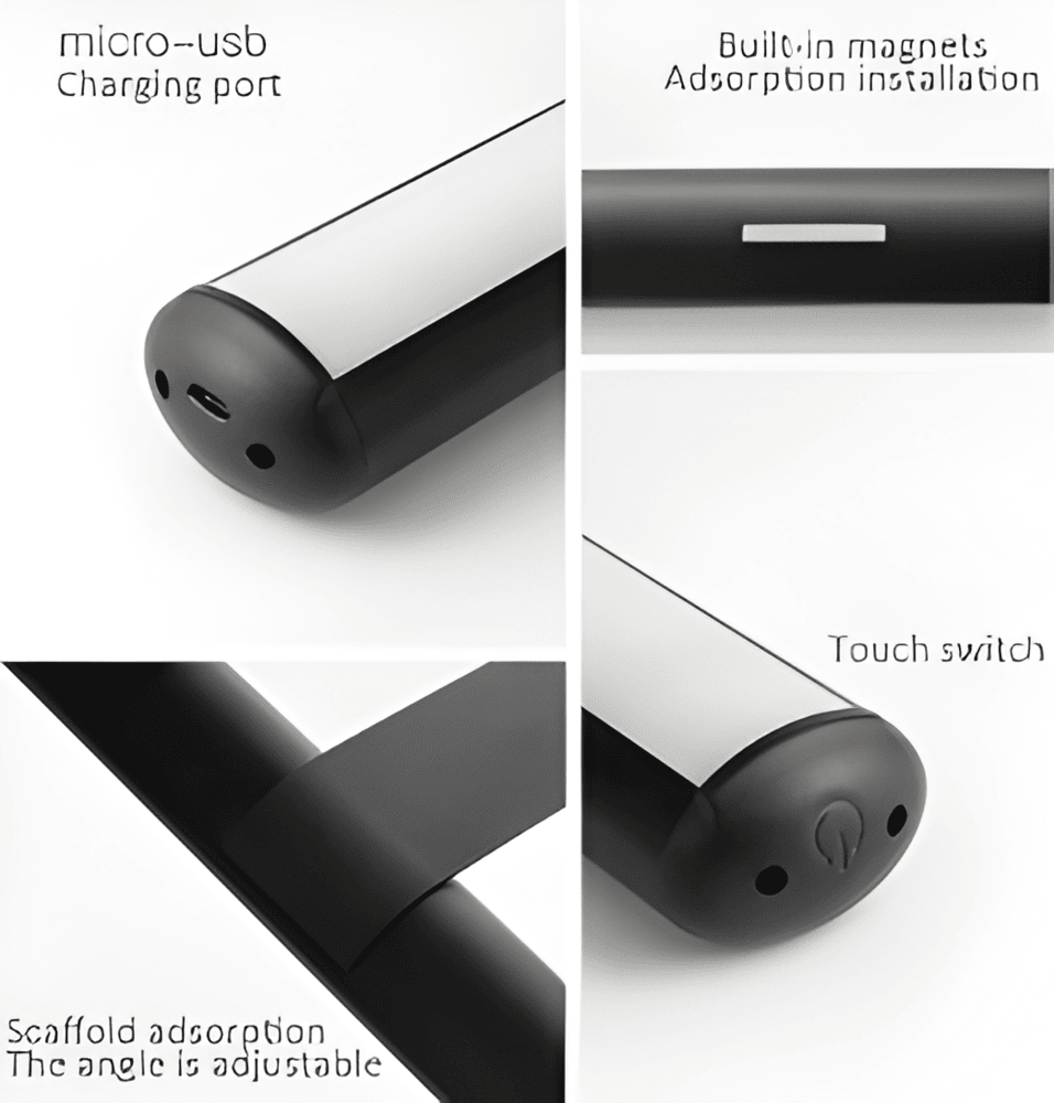 Magnetic LED Wall Lamp | 120° Rotatable Cordless Sconce