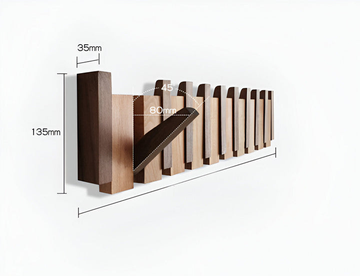 Handcrafted Driftwood Piano Wall Shelf with Magnetic Fold