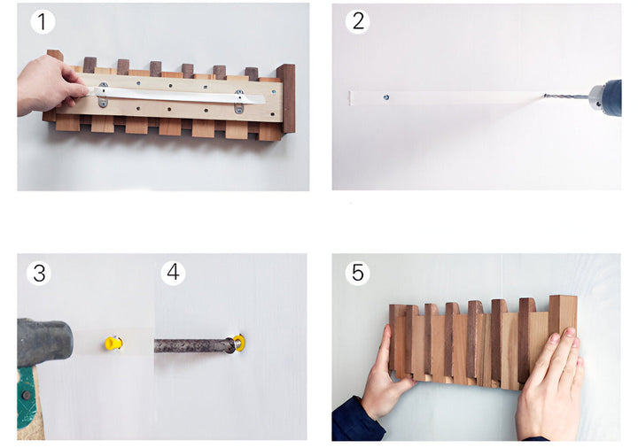 Handcrafted Driftwood Piano Wall Shelf with Magnetic Fold