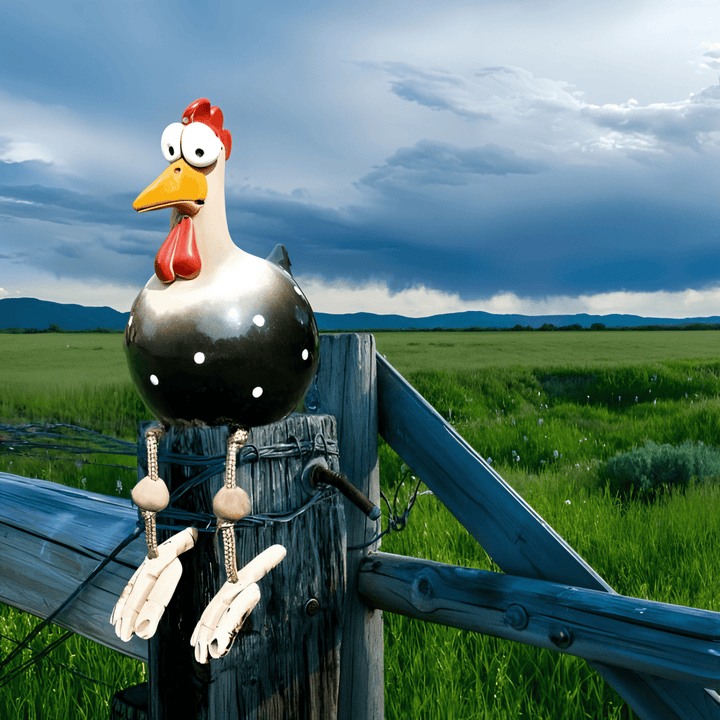 Handcrafted Rooster Garden Statue