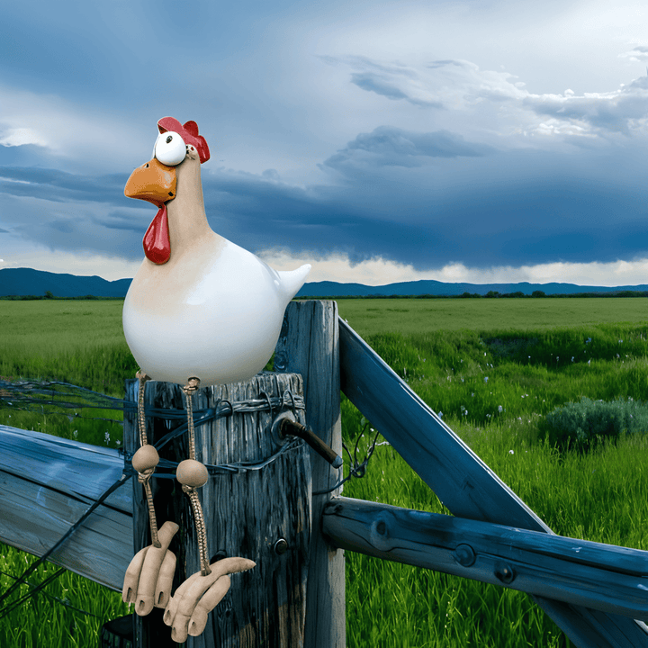 Handcrafted Rooster Garden Statue