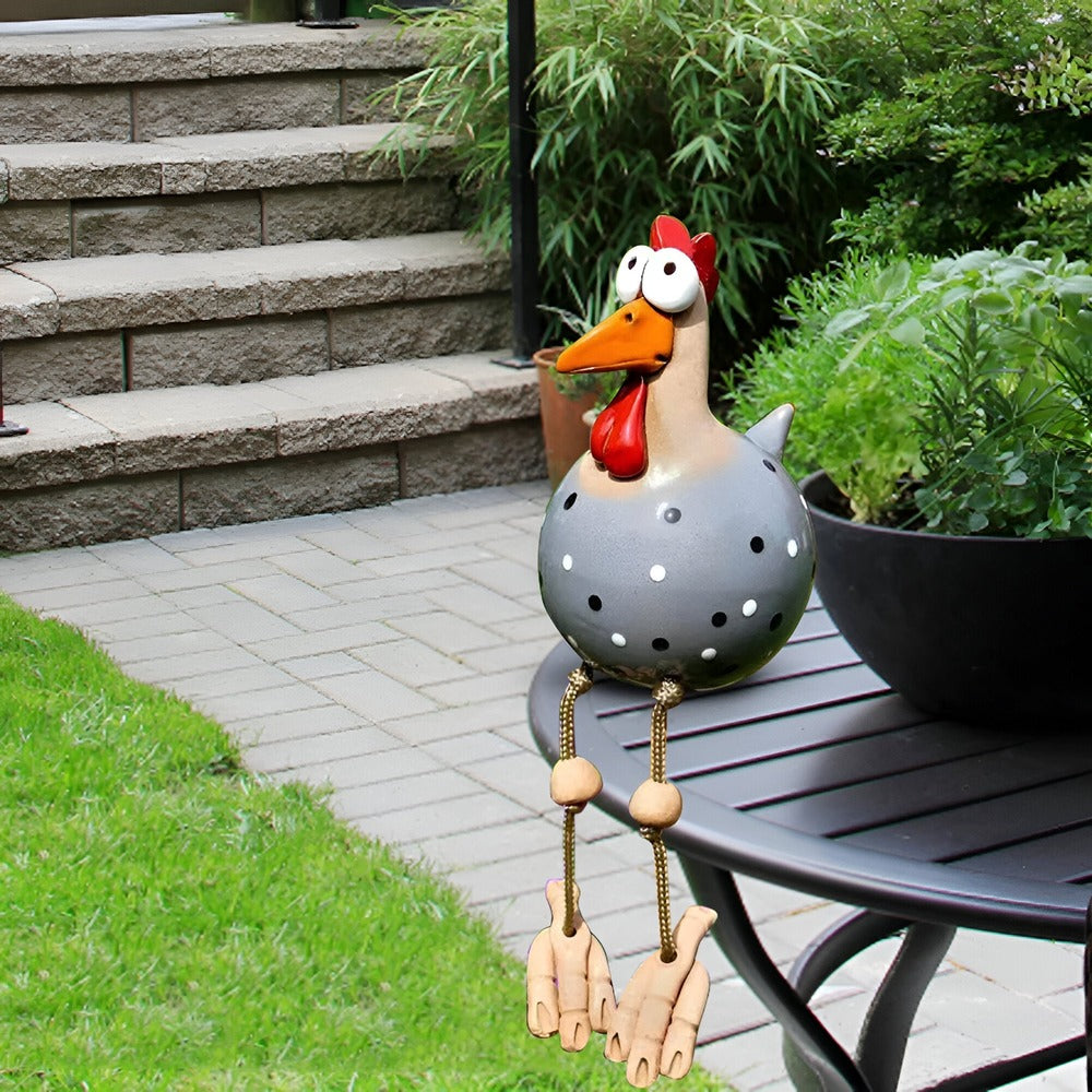 Handcrafted Rooster Garden Statue