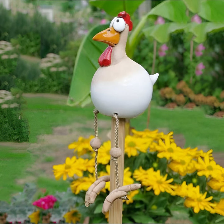Handcrafted Rooster Garden Statue