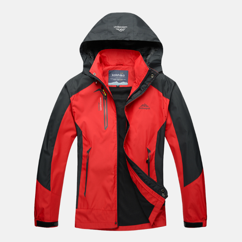 Women’s Hip-Length Woven Jacket with Hood & Slit Neck