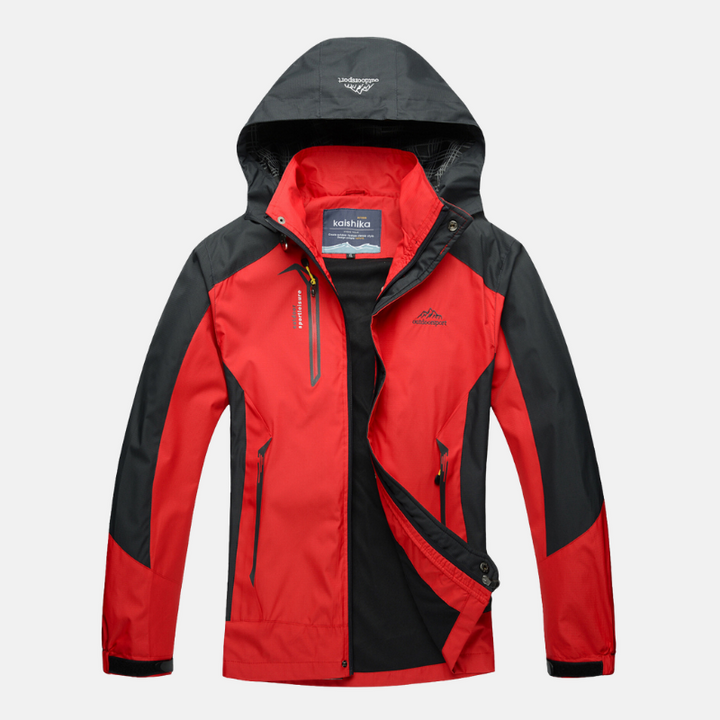 Women’s Hip-Length Woven Jacket with Hood & Slit Neck