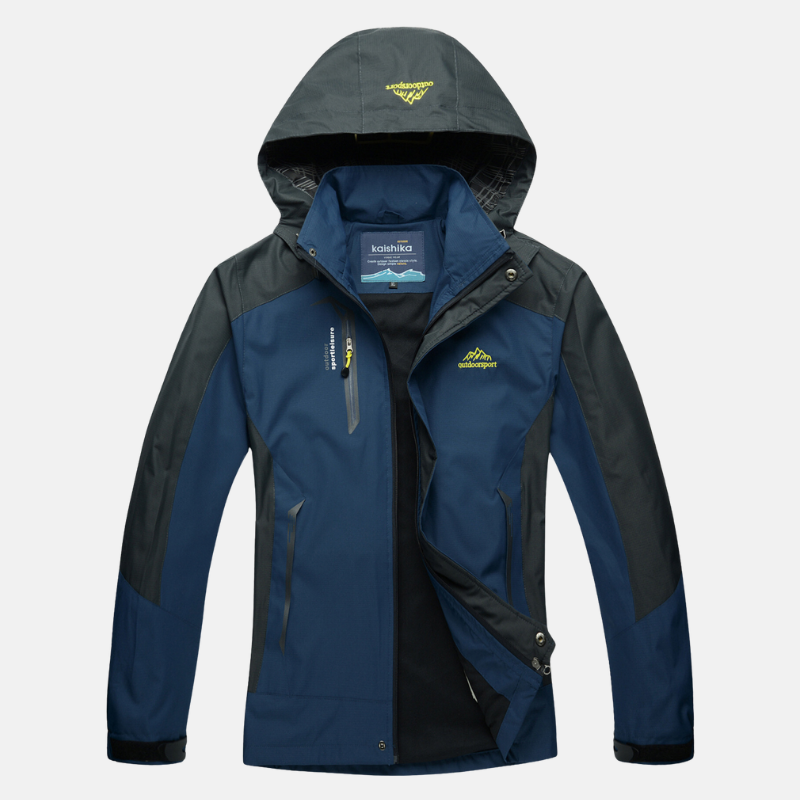 Women’s Hip-Length Woven Jacket with Hood & Slit Neck