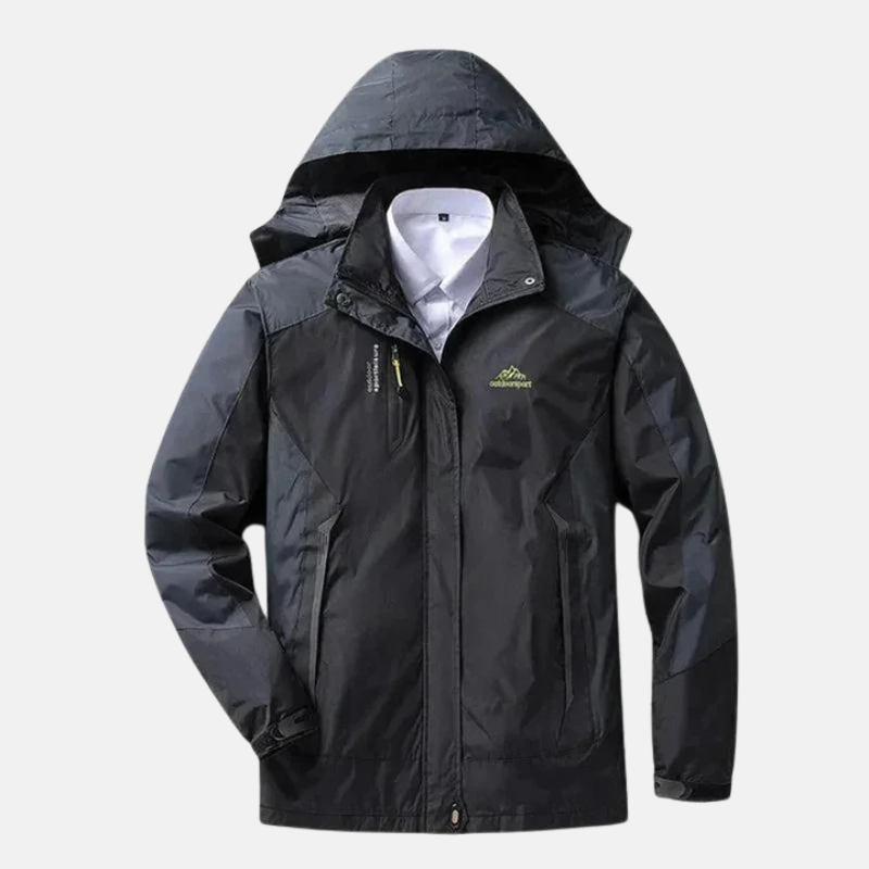 Women’s Hip-Length Woven Jacket with Hood & Slit Neck