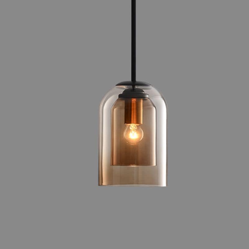 Mid-Century Pendant Lam | Double Glass Shade