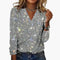 Women’s Sequin Styel V-Neck Long-Sleeve Sweater | Shiny Party Knit Top