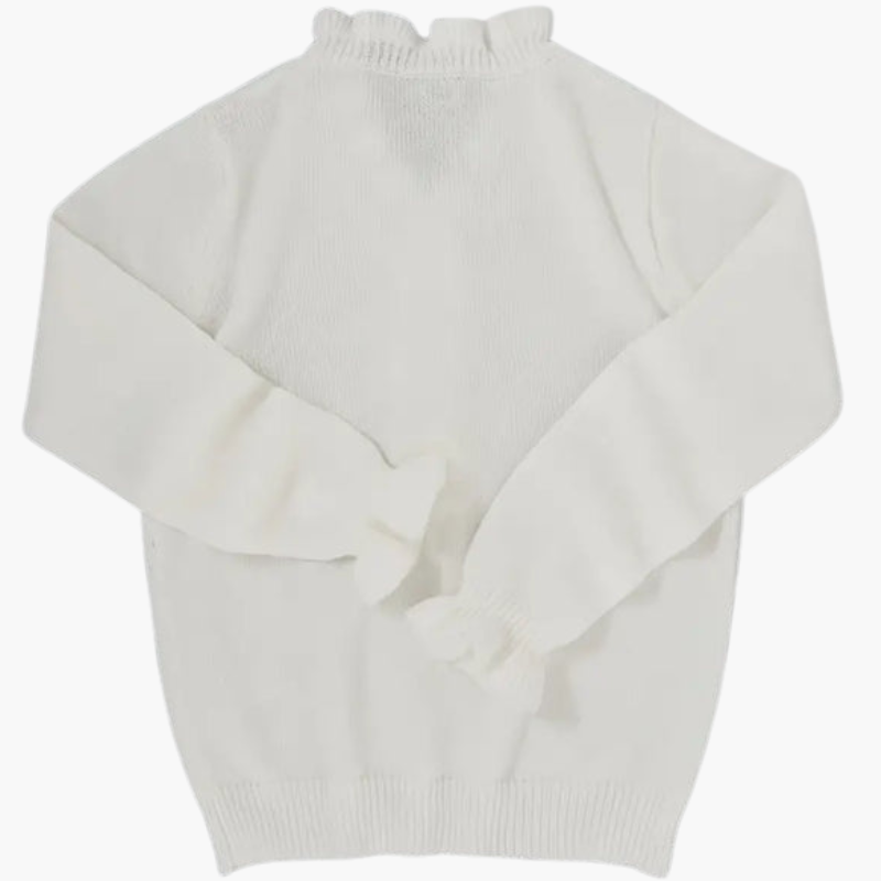 Women’s Long-Sleeve Ruffle-Collar Blouse with elegant Buttons