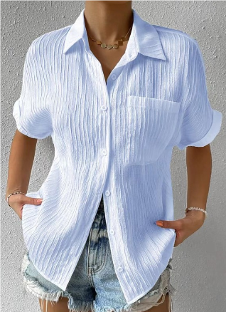Renna | Women’s Relaxed Fit Short-Sleeve Button-Down Shirt