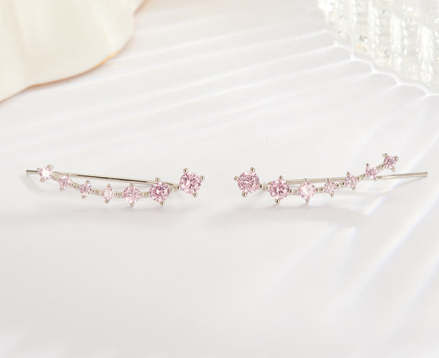 Quinn | Glamorous Sterling Silver 925 Zircon Stud Earrings