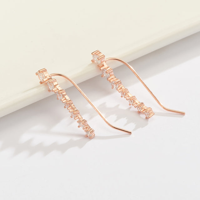 Quinn | Glamorous Sterling Silver 925 Zircon Stud Earrings