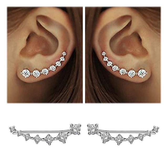 Quinn | Glamorous Sterling Silver 925 Zircon Stud Earrings