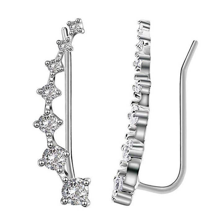 Quinn | Glamorous Sterling Silver 925 Zircon Stud Earrings