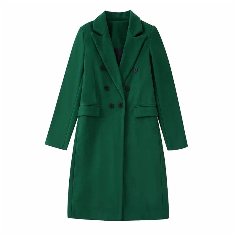 Women’s Wool-Blend Long Coat | Timeless Design