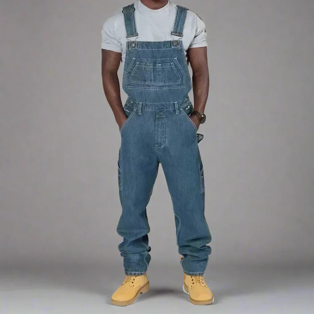 Men’s Straight-Fit Denim Jumpsuit | Modern Workwear Overall