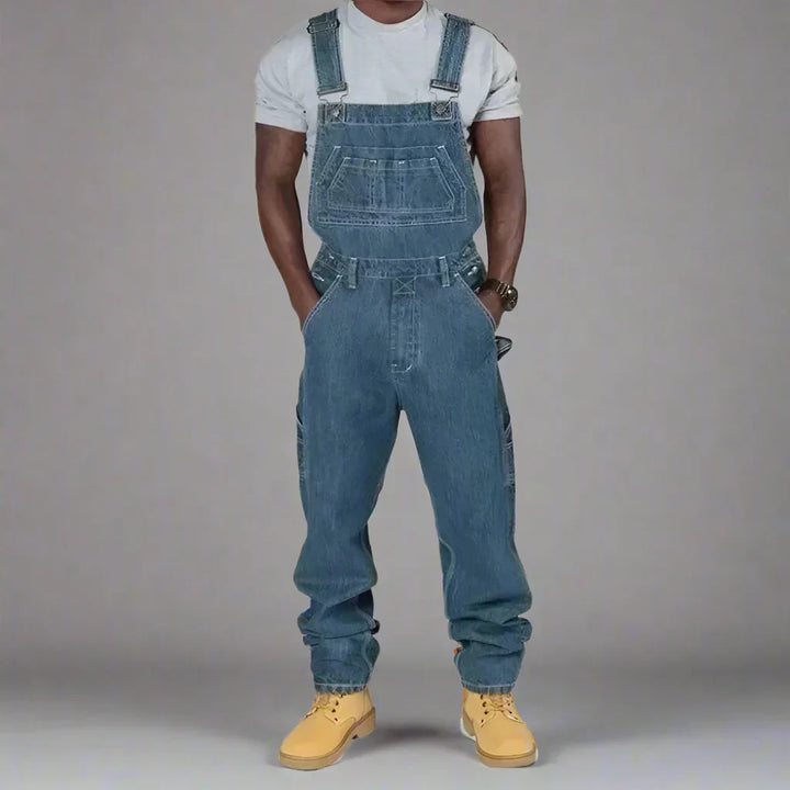 Men’s Straight-Fit Denim Jumpsuit | Modern Workwear Overall