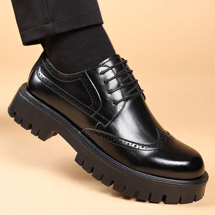Men’s Classic Faux Leather Oxford Dress Shoes | Smart Formal