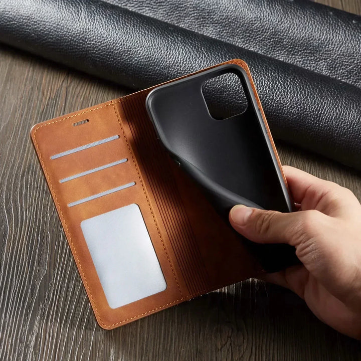 Magnetic Leather Device Case | Stylish & Secure Protection
