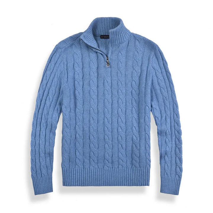 Men’s Luxe Half-Zip Cotton Style Sweater