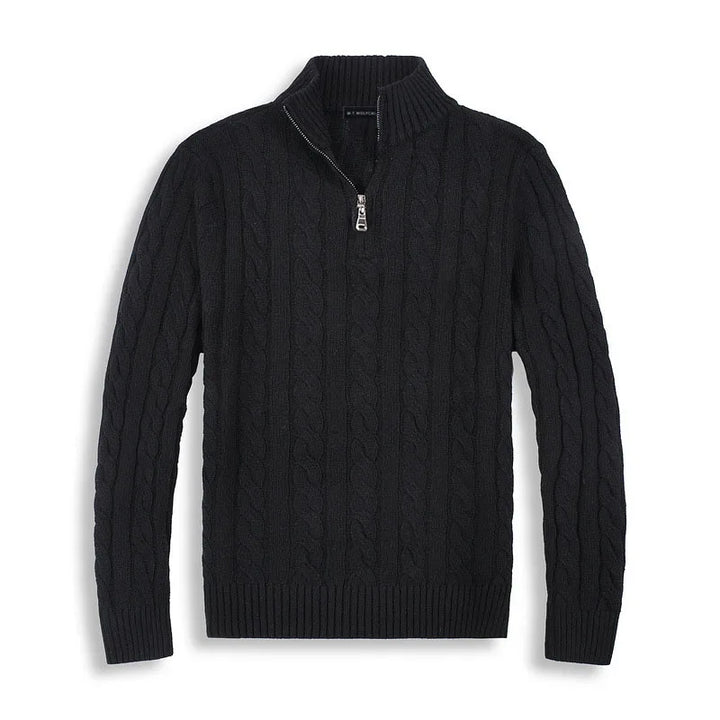 Men’s Luxe Half-Zip Cotton Style Sweater