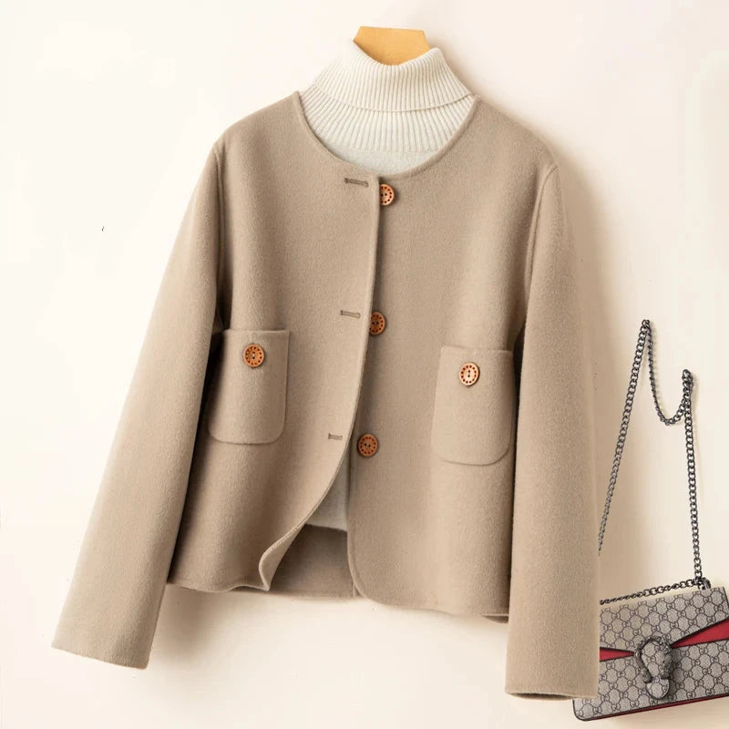 Women’s Cropped Wool-Blend Jacket | Warm & Stylish