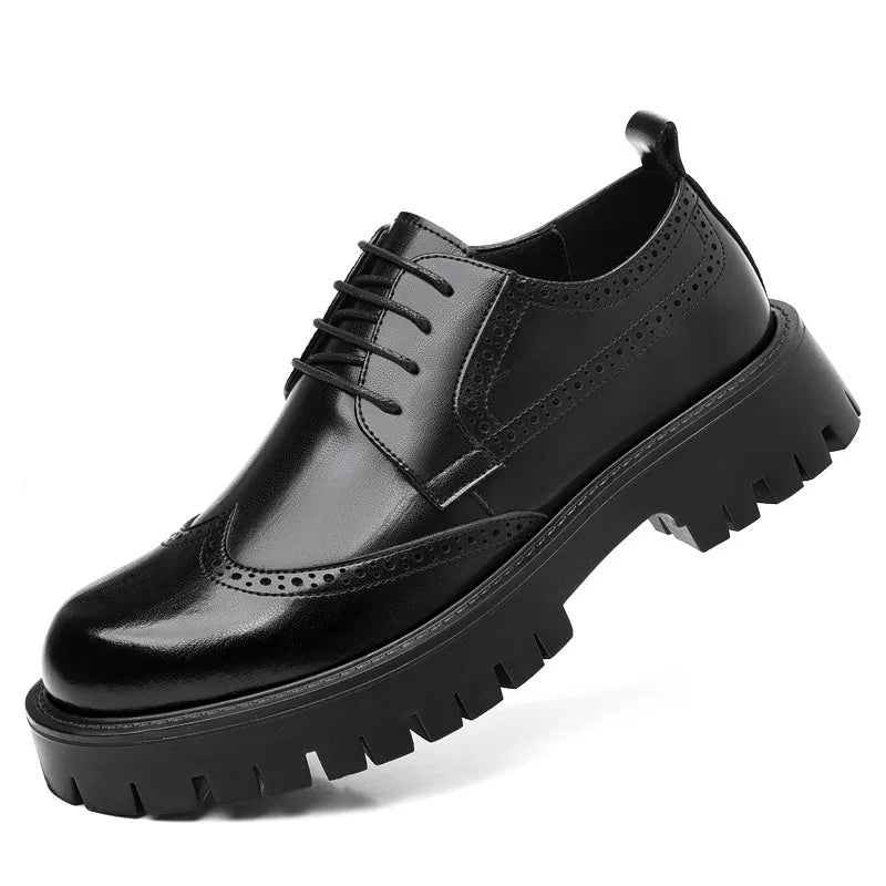 Men’s Classic Faux Leather Oxford Dress Shoes | Smart Formal