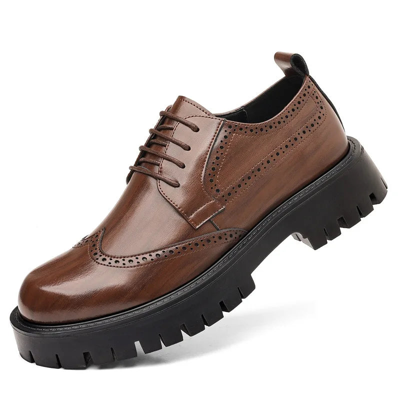 Men’s Classic Faux Leather Oxford Dress Shoes | Smart Formal