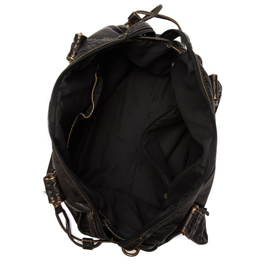 Briseis | Women’s Leather Handbag With Top Handles & Zipper Closure