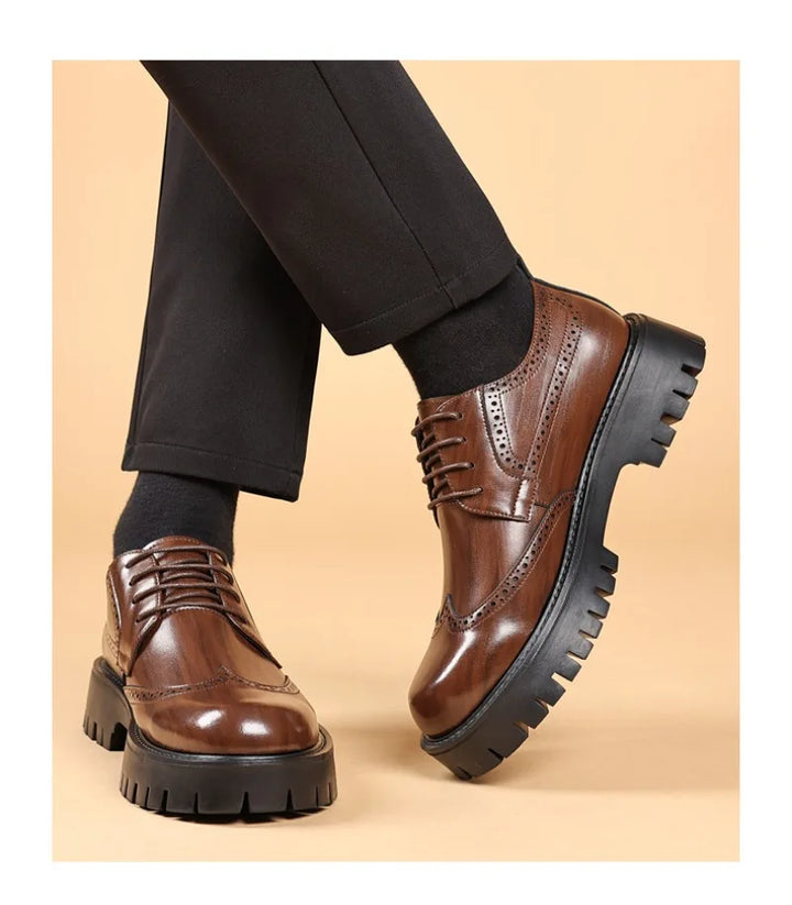 Men’s Classic Faux Leather Oxford Dress Shoes | Smart Formal
