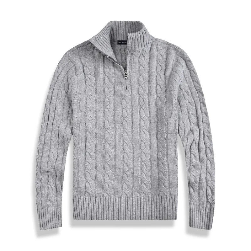 Men’s Luxe Half-Zip Cotton Style Sweater