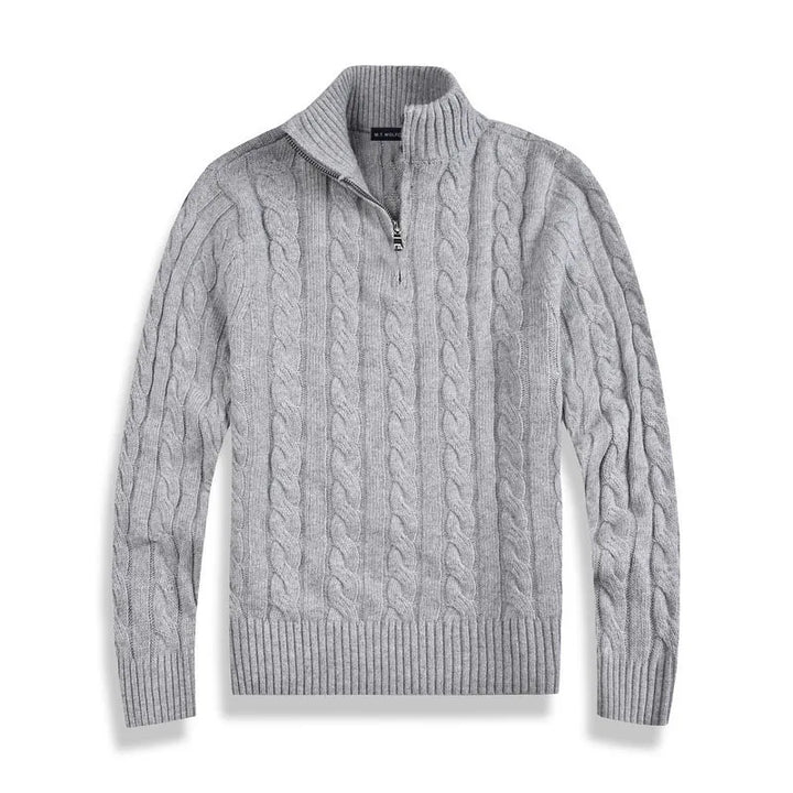 Men’s Luxe Half-Zip Cotton Style Sweater