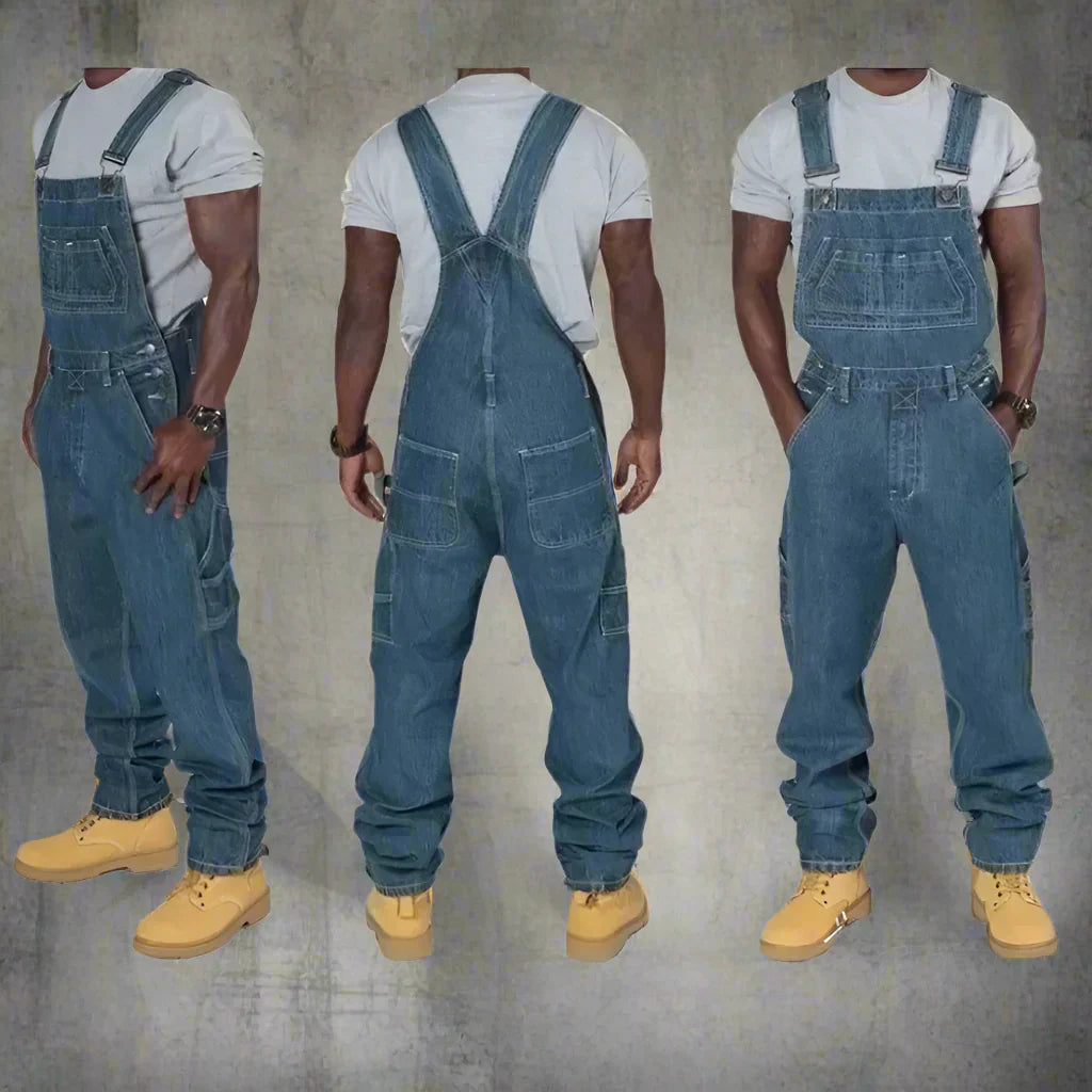 Men’s Straight-Fit Denim Jumpsuit | Modern Workwear Overall