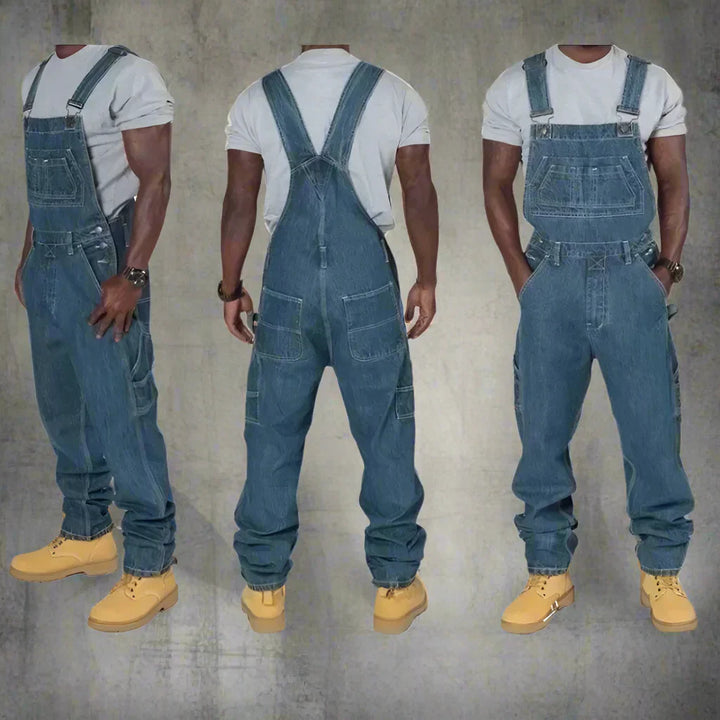 Men’s Straight-Fit Denim Jumpsuit | Modern Workwear Overall