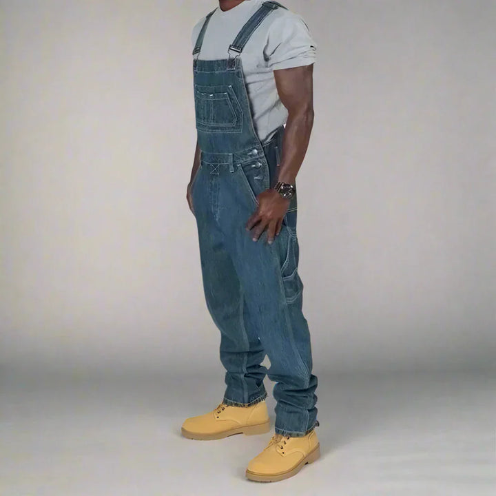 Men’s Straight-Fit Denim Jumpsuit | Modern Workwear Overall