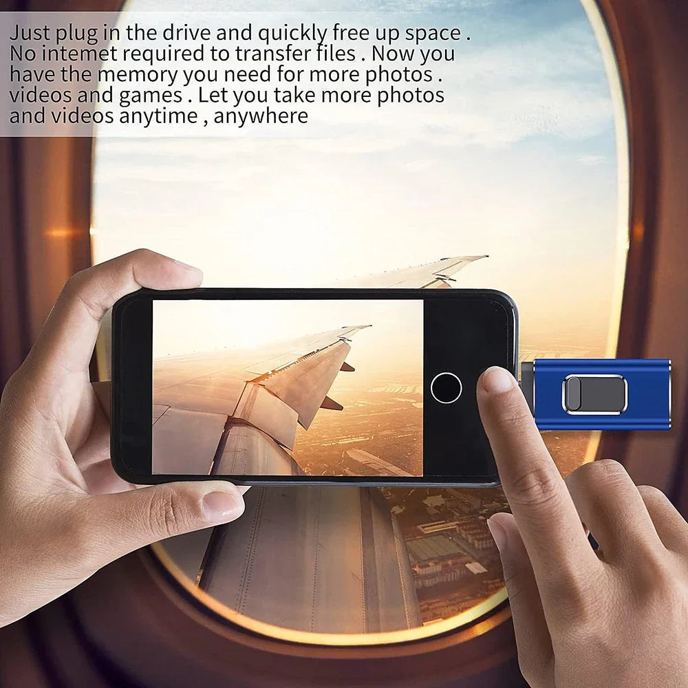 Multi-Port OTG USB Flash Drive – USB-A, USB-C, Micro-USB & Lightning (4-in-1)