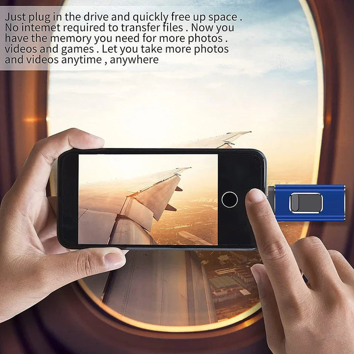 Multi-Port OTG USB Flash Drive – USB-A, USB-C, Micro-USB & Lightning (4-in-1)