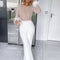 Calista | Elegant Sequin Jumpsuit with Feather Sleeves