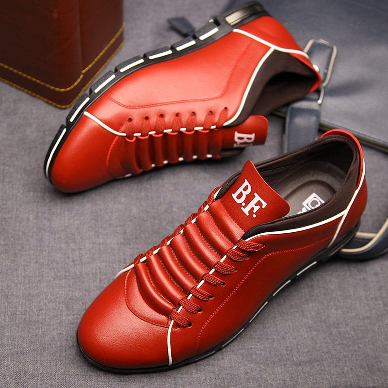 Stylish Men’s Low Sneakers in PU Leather