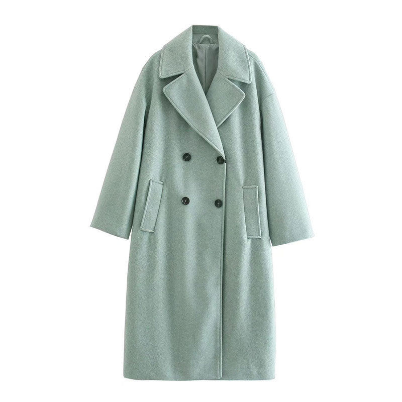 Women’s Wool-Blend Long Coat | Timeless Design