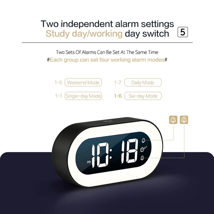 Zaza | Digital Alarm Clock with Night Light
