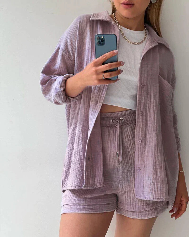 Laleh | Pleated Two-Piece Outfit for Women
