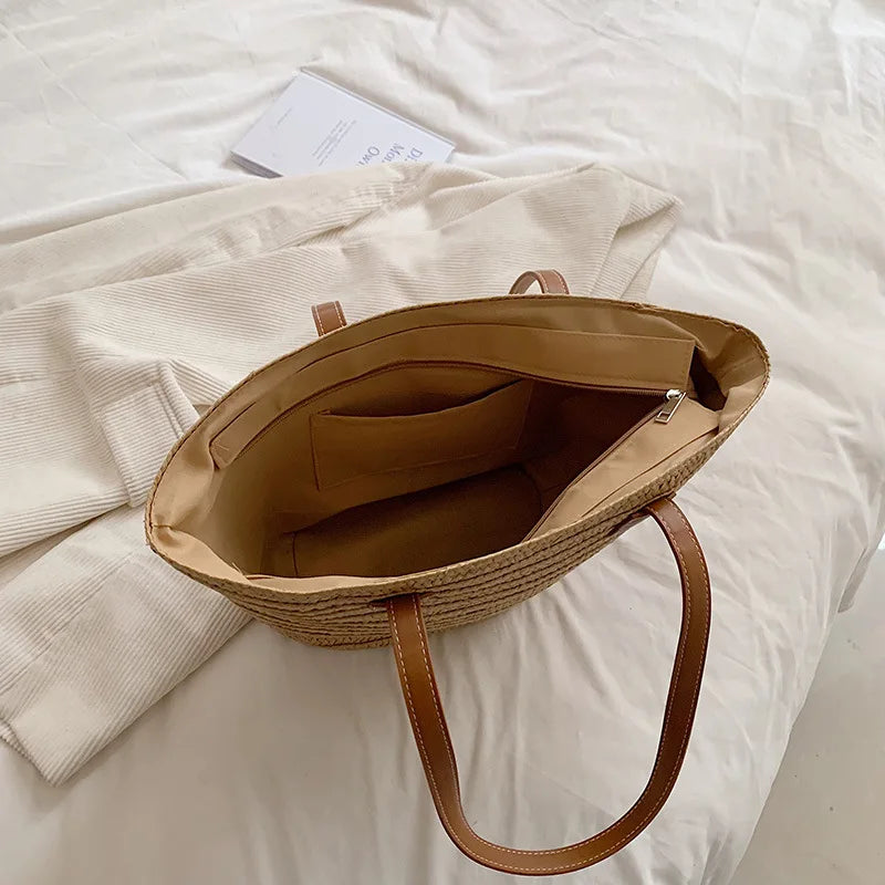 Marais | Women’s Woven Straw Shopper Bag