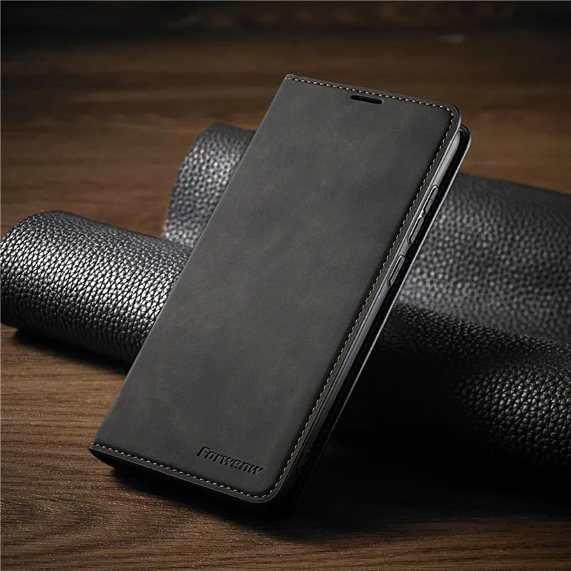 Magnetic Leather Device Case | Stylish & Secure Protection